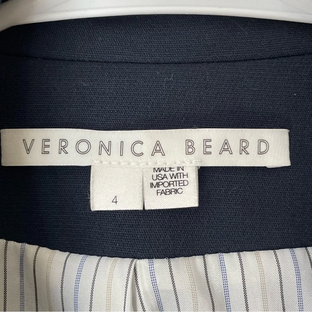 Veronica Beard Nevis Blazer Jacket Navy Blue Size 4 - Picture 3 of 12